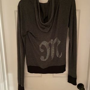 Miss Me zip up light weight sweatshirt